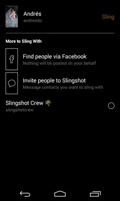 Slingshot android App screenshot 1